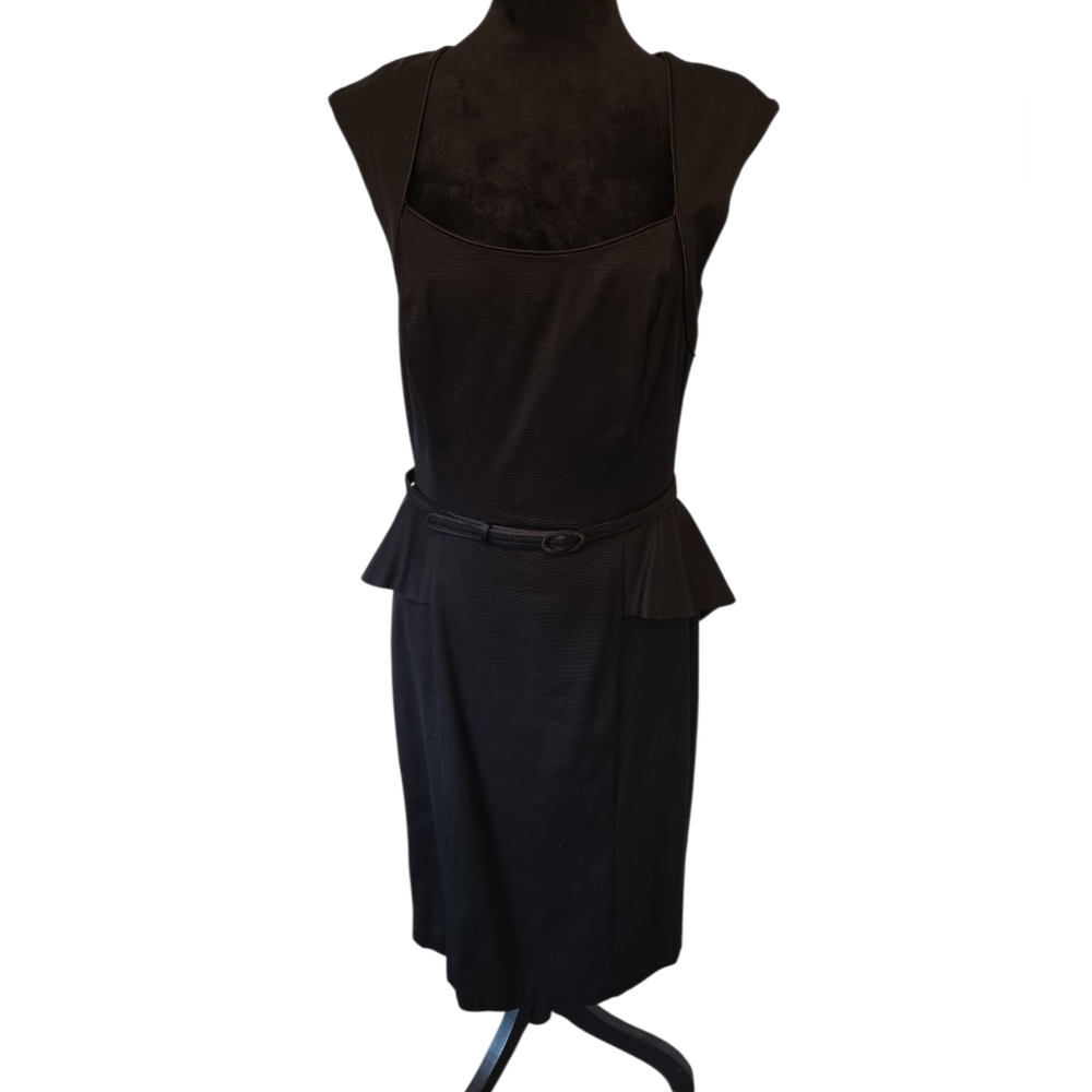 White House Black Market Peplum Sleeveless Dress Size 8
